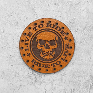 Live to ride Ride to live leather patch