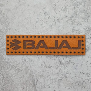 Bajaj motorcycle logo leather patch