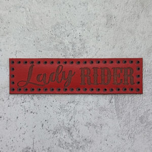 Lady Rider leather patch