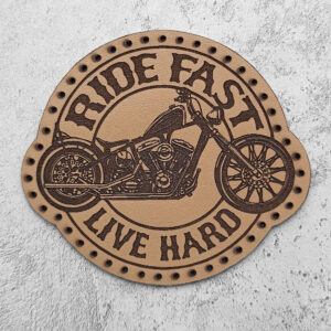 Ride fast Live hard leather patch