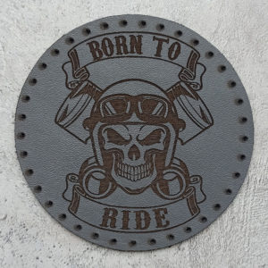 Born to ride leather patch