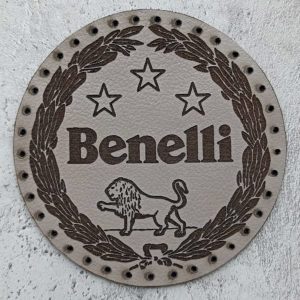 Benelli logo leather patch
