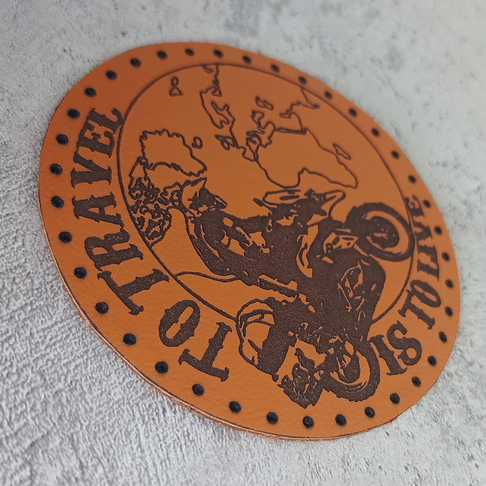 To travel is to live leather patch To travel is to live leather patch