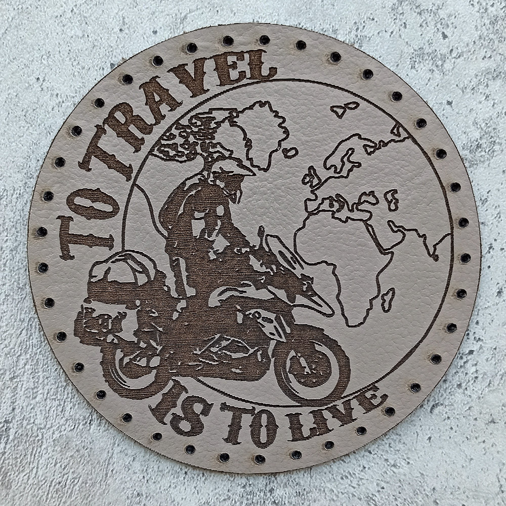 To travel is to live leather patch To travel is to live leather patch