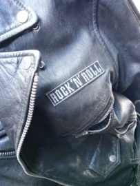 Rock 'N' Roll patch on a leather jacket