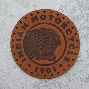 Indian motorcycle logo leather patch
