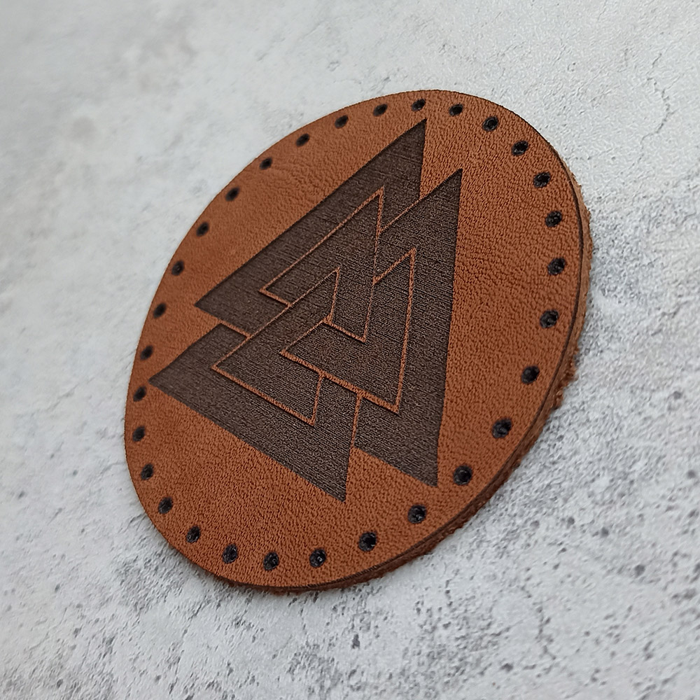 Valknut leather patch Valknut leather patch