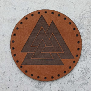 Valknut leather patch