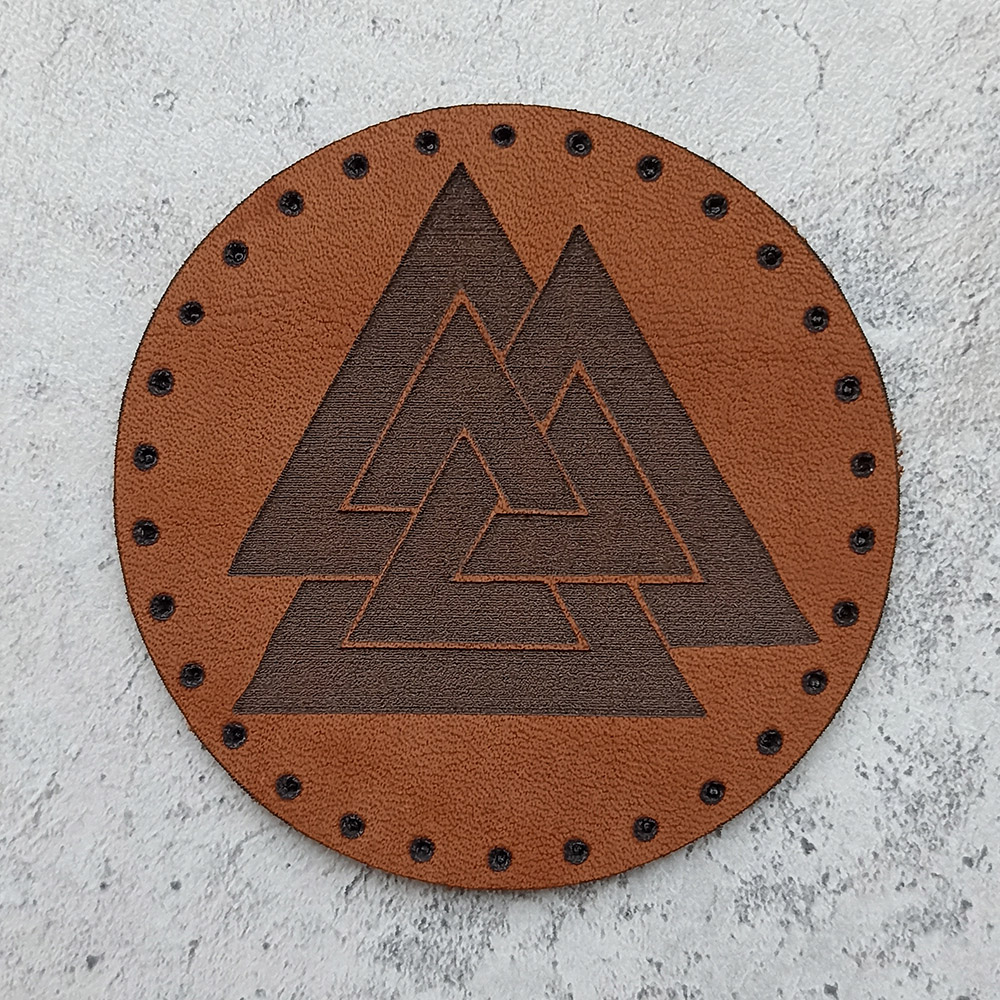 Valknut leather patch Valknut leather patch