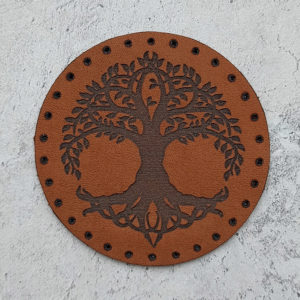 The Tree of Life Yggdrasil leather patch