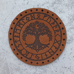 The Tree of Life Yggdrasil leather patch