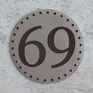 69 leather patch