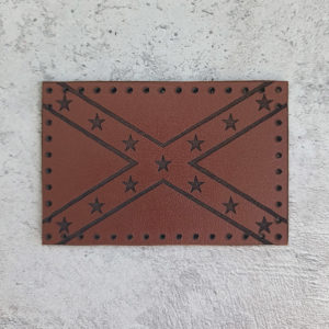 Confederate flag leather patch