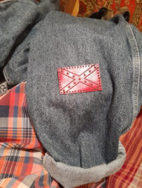 Leather Confederate Flag Patch