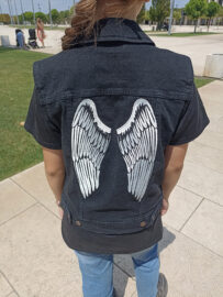 Wings patch on the back