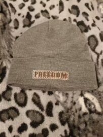 Leather Freedom patch on a hat