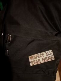 Leather patch "Respect all Fear none"
