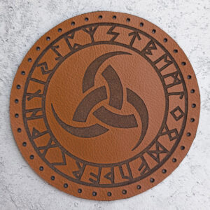 Odin's Horn with runes leather patch