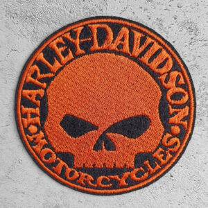 Harley-Davidson with Willie J skull patch